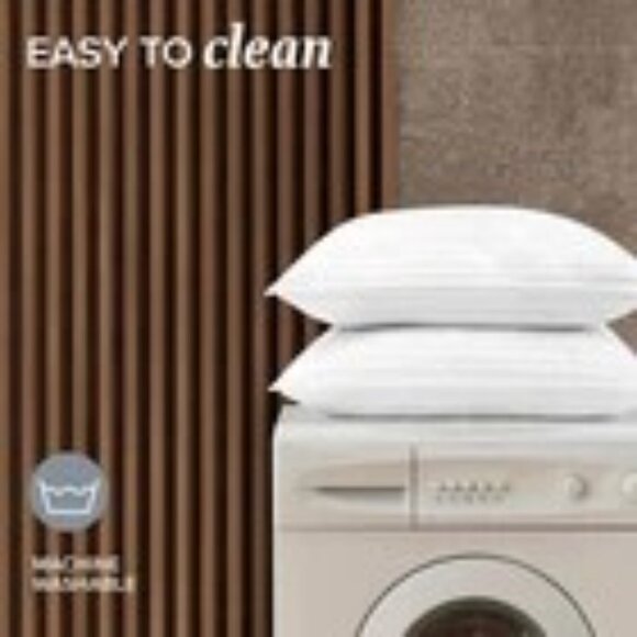 Beckham Hotel Collection Euro Pillow Inserts set of 2 26x26 Down Alternative New - Picture 2 of 8